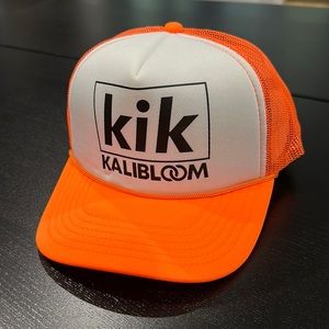 Kalibloom Neon Orange Trucker Hat